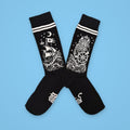 FIZZKINI Marie Antoinette Cat Socks – Black & White