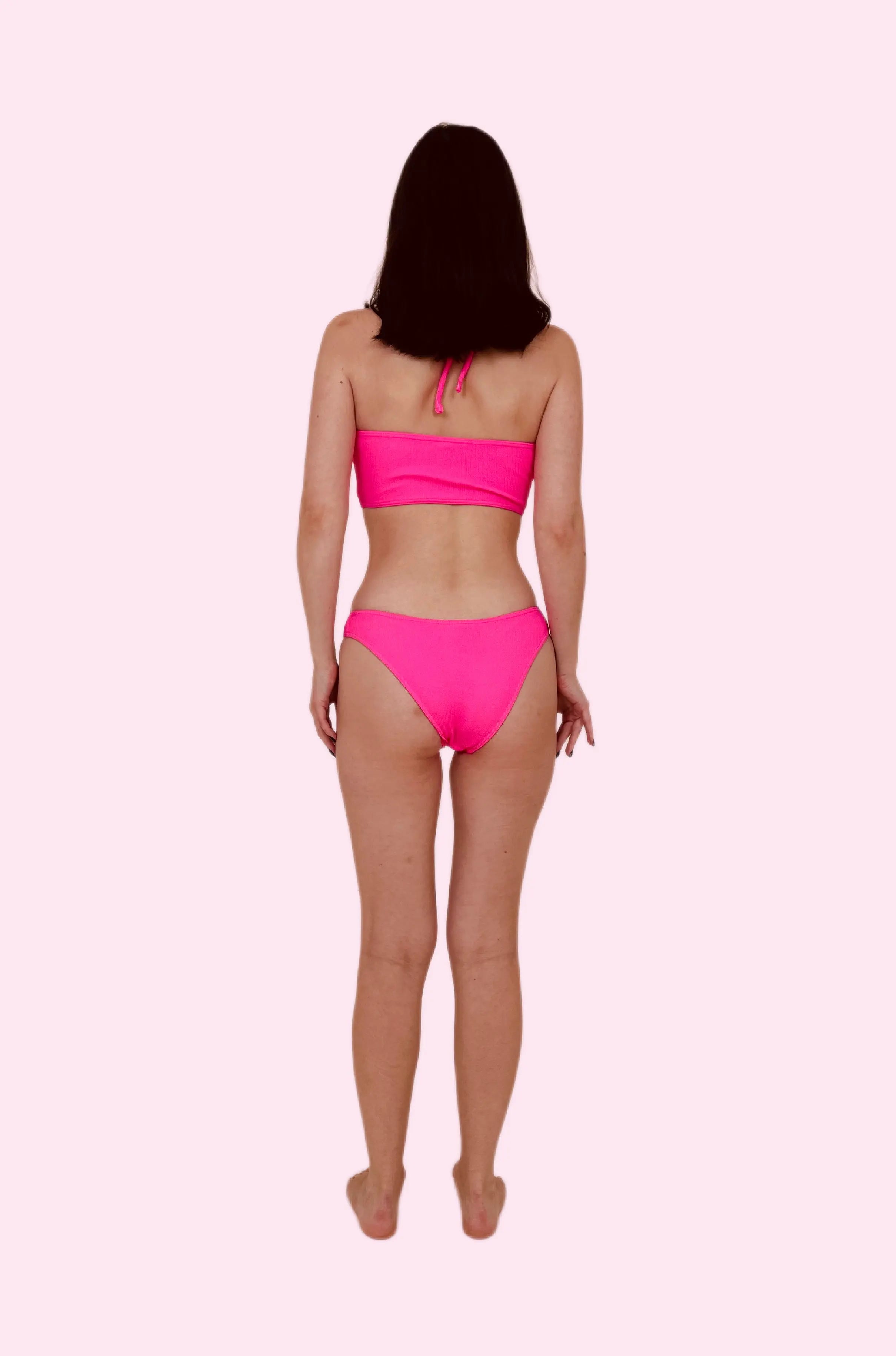 ABRIL Two-Piece Swimsuit – Neon Pink (One Size Fits XS–M LIMITED EDITION)