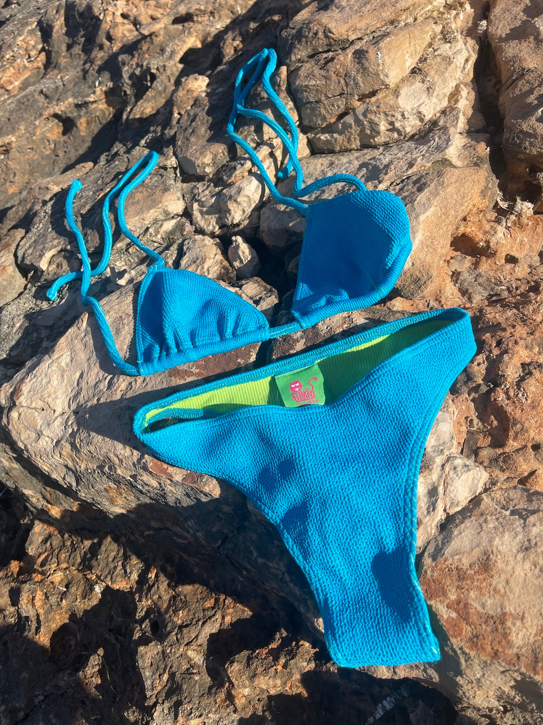 OLIVIA Triangle Bikini – Azure Blue (One Size Fits XS–L LIMITED EDITION)