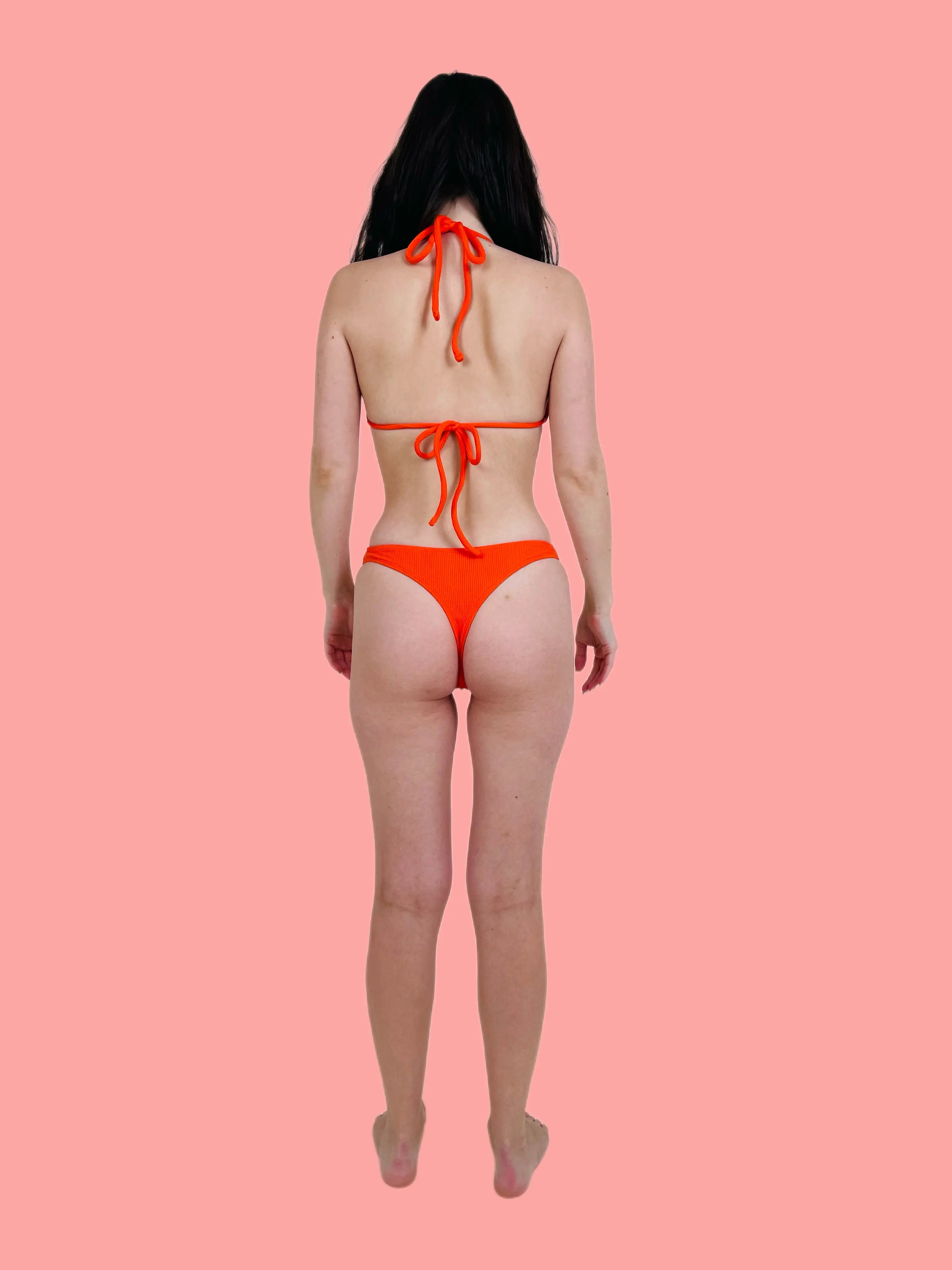 OLIVIA Triangle Bikini – Orange (One Size Fits XS–XL)