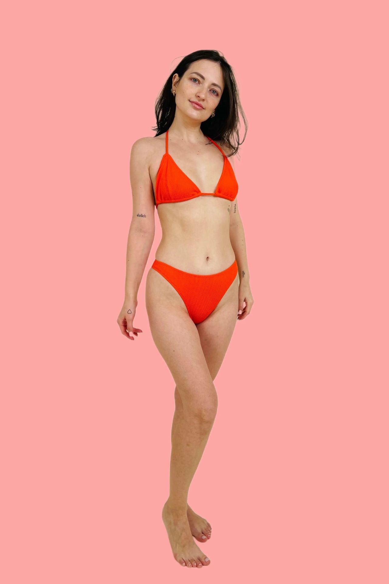 OLIVIA Triangle Bikini – Orange (One Size Fits XS–XL)